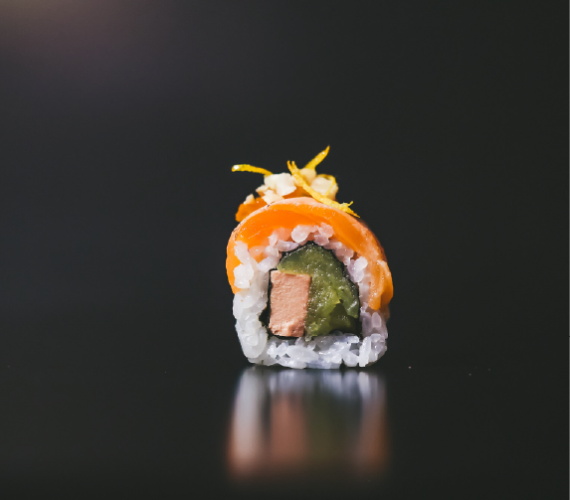 roll de atún y salmón